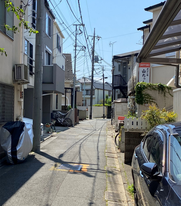 （北千束駅から）左に曲がると